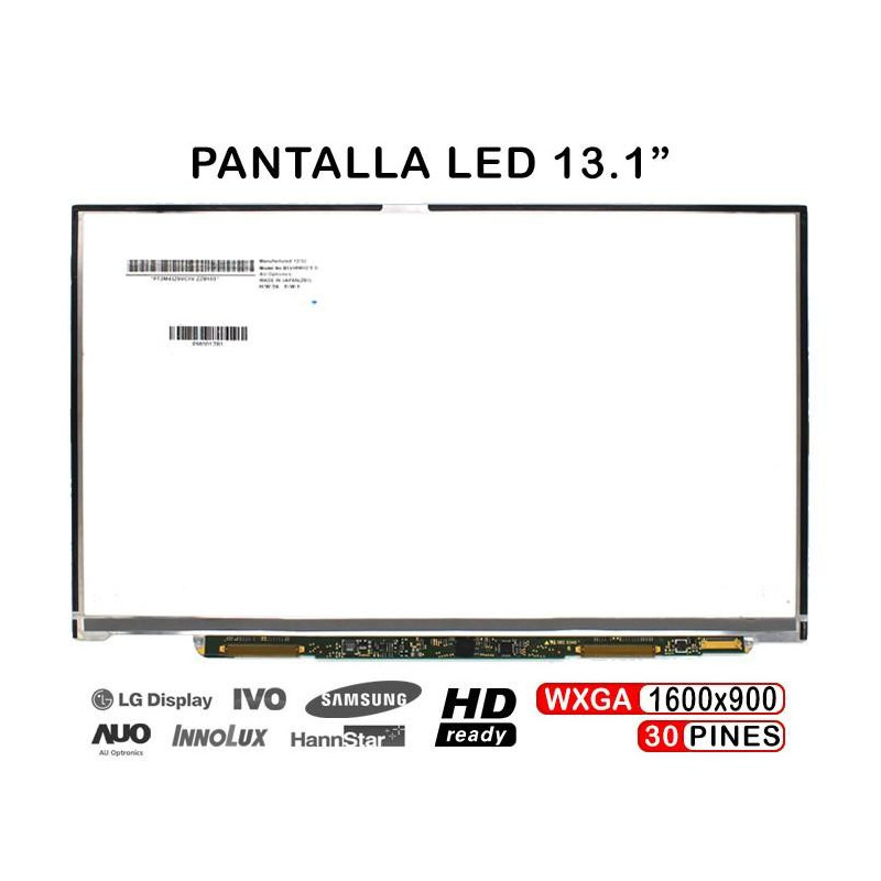 PANTALLA LED DE 13.1" PARA PORTÁTIL SONY VAIO VPC-Z SERIES B131RW02 V.0