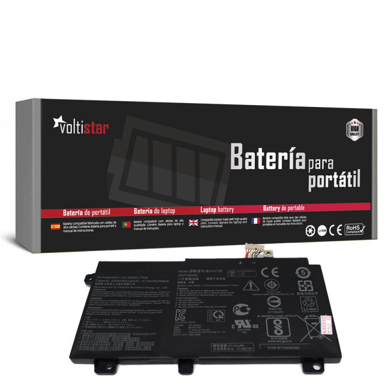 BATERÍA PARA PORTÁTIL ASUS FX504 FX504GD FX505 FX505GE FX80 FX80GE FX80GD B31N1726