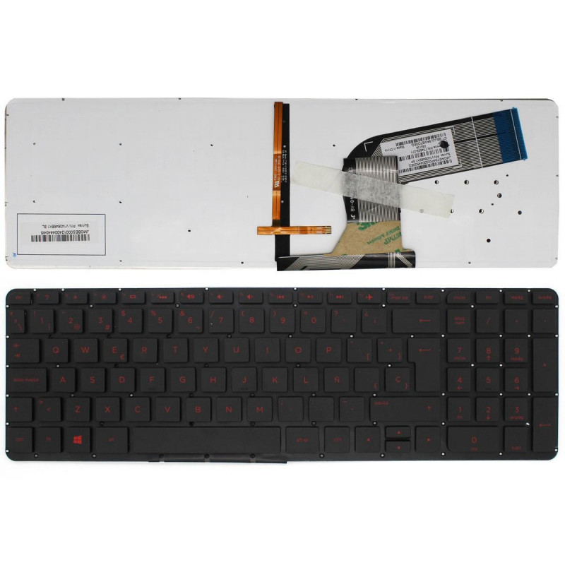 TECLADO PARA PORTÁTIL HP PAVILION 15-P000 15-P010NS 15-P020 V140646EK1 TECLAS EN ROJO