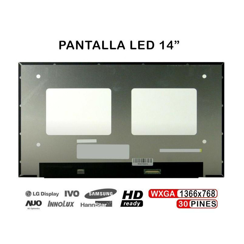 PANTALLA LED DE 14" PARA PORTÁTIL NT140WHM-N45 30 PINES