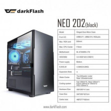 CAJA GAMING PARA ORDENADOR DE SOBREMESA DARKFLASH NEO 202 COLOR NEGRO M-ATX ITX