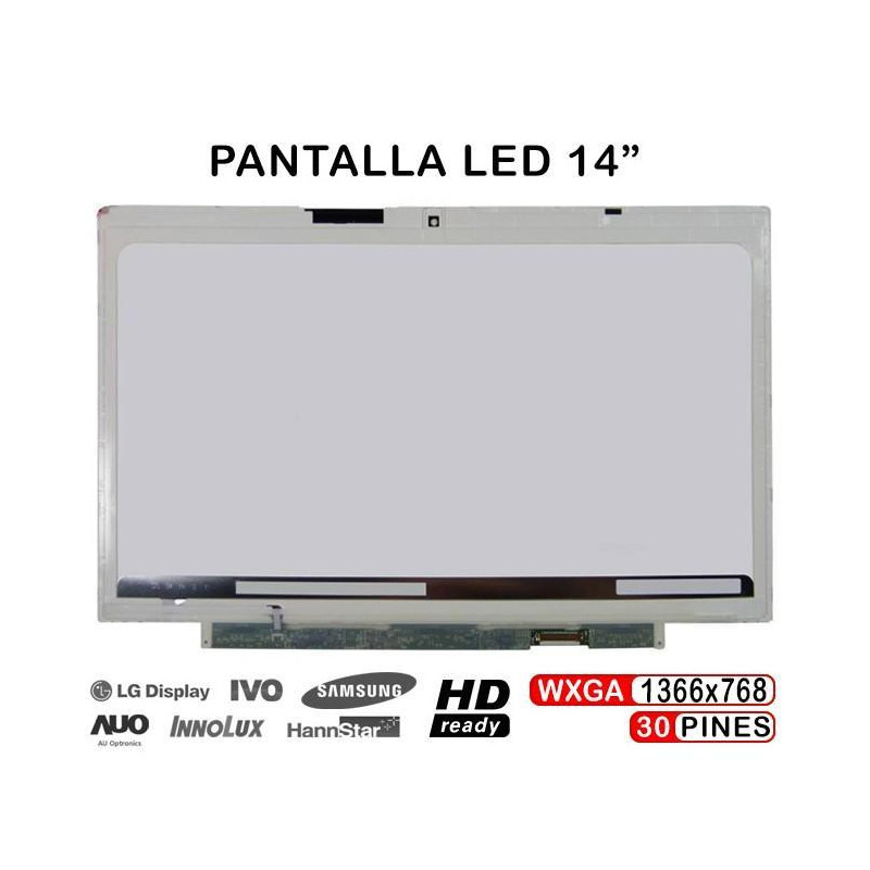 PANTALLA LED DE 14" PARA PORTÁTIL FUJITSU LIFEBOOK U772 SERIES LP140WH6-TSA2 LP140WH6-TSA3