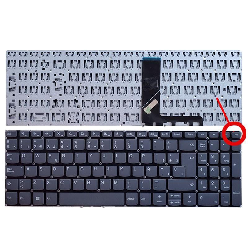 TECLADO PARA PORTÁTIL LENOVO IDEAPAD 320-15ABR 320-15IAP 320-15AST SIN BOTÓN ENCENDIDO