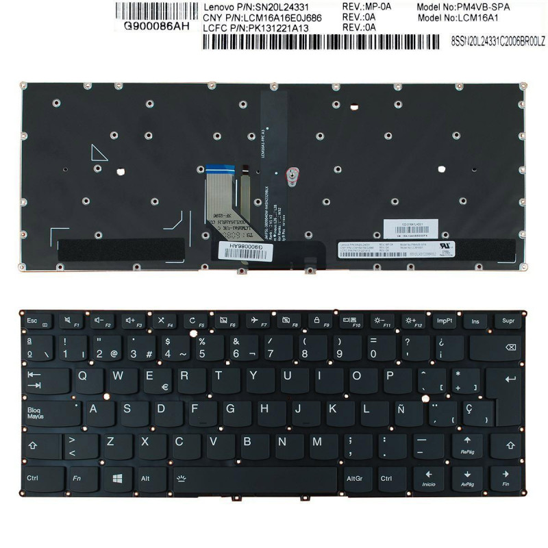 TECLADO PARA PORTÁTIL LENOVO YOGA 910-13IKB YOGA 5