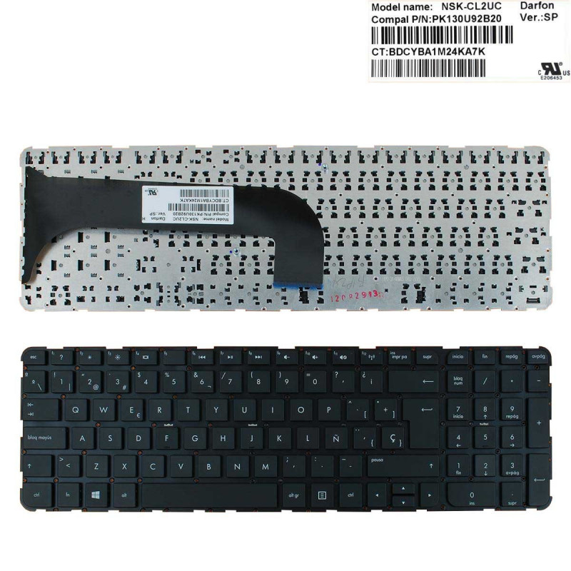 TECLADO PARA PORTÁTIL HP PAVILION M6-1000 PK130U92B15 9Z.N8MUC.20E