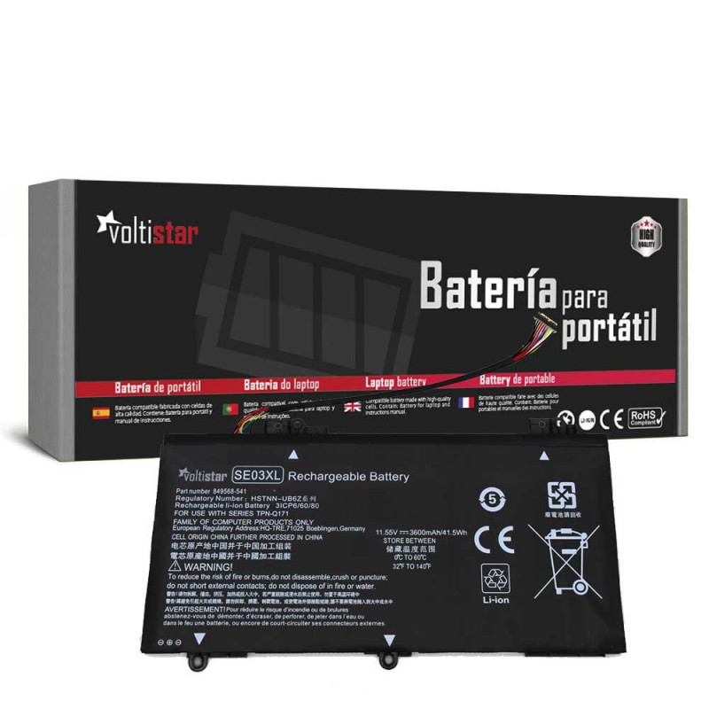 BATERÍA PARA PORTÁTIL HP PAVILION 14 SE03XL HSTNN-LB7G 849568-421 849908-850