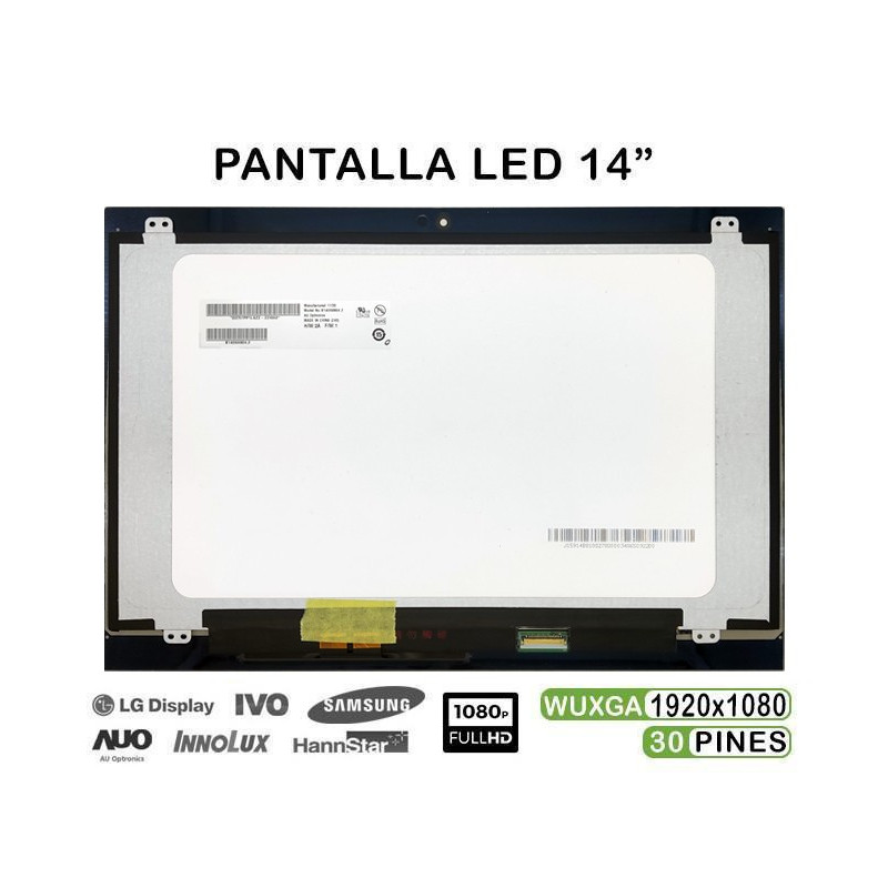 PANTALLA LED DE 14" FHD PARA PORTÁTIL LENOVO YOGA 520-14 NV140FHM-N3B 5D10N45602