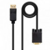 Nanocable Conversor Displayport a VGA 2M M/M Negro