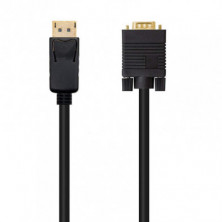 Nanocable Conversor Displayport a VGA 2M M/M Negro