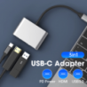 Convertidor USB-C a HDMI, USB-C 3.0 divisor compatible 3 en 1, 4K, PD, Carga Rápida, Nuevo