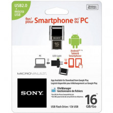 Unidad Flash Pendrive Sony 16GB Microvault USB 2.0 Flash Drive compatible con Smartphone, Nuevo