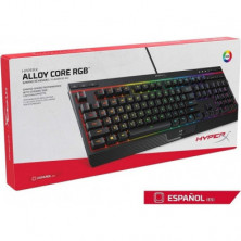 GAMING HyperX Alloy Core RGB, Negro, Nuevo