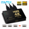 Multiplicador HDMI Splitter HD 1080P conmutador de vídeo Adaptador 3 entradas HDMI Hub con mando