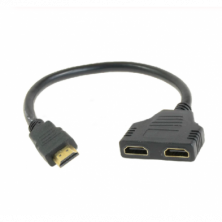 Cable multiplicador HDMI adaptador 2 tomas 30cm