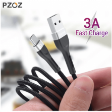 Cable USB Tipo C 1M 3A PZOZ Carga rápida Quick Charge Aluminio