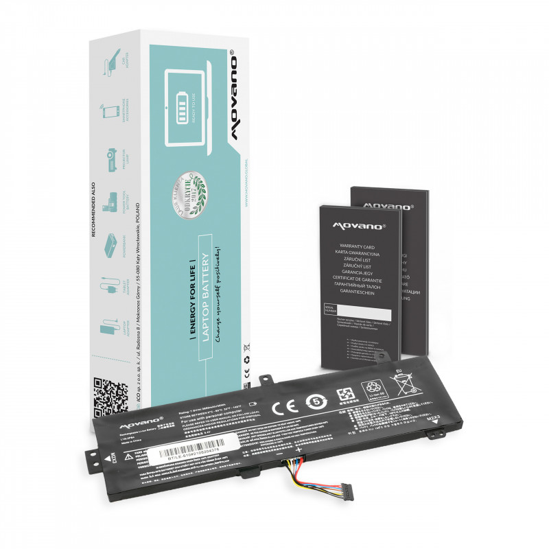 Movano Batería para Lenovo IdeaPad 510-15ISK / 7.6V (7.4V) 3950 mAh