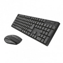 Trust XIMO Teclado + Ratón inalámbrico Negro y plata, Nuevo