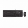 Teclado + Ratón Logitech MK120 Cableado, Negro, Nuevo