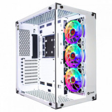 Talius caja Atx gaming Cronos Frost RGB cristal templado USB 3.0