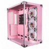 Talius caja Atx gaming Cronos Orchid RGB cristal templado USB 3.0