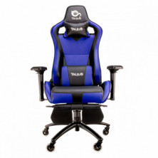 Silla Gaming Talius  Caiman v2  negra/azul, reposapies, 4D, Frog