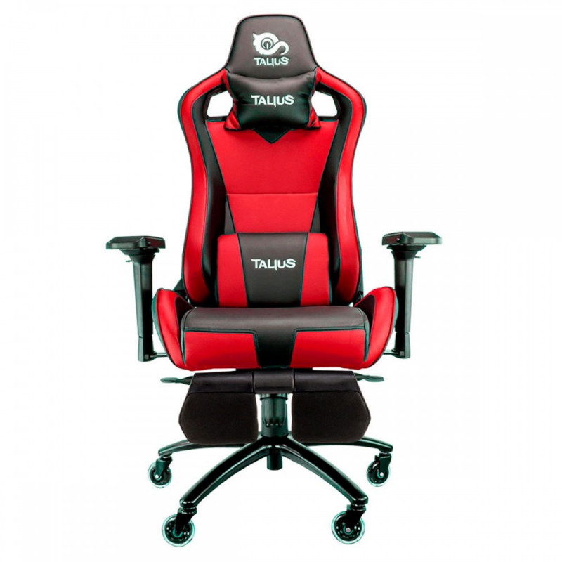 Silla Gaming Talius  Caiman v2  negra/roja, reposapies, 4D, Frog