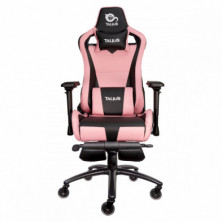 Silla Gaming Talius  Caiman v2  negra/rosa, reposapies, 4D, Frog