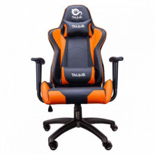 Silla Gaming Talius  Gecko v2  negra/naranja, butterfly, base nylon, ruedas nylon