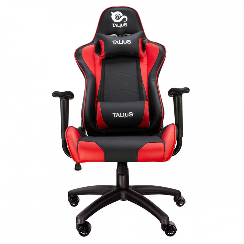 Silla Gaming Talius  Gecko v2  negra/roja, butterfly, base nylon, ruedas nylon