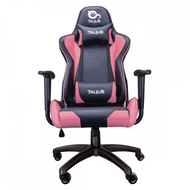 Silla Gaming Talius  Gecko v2  negra/rosa, butterfly, base nylon, ruedas nylon