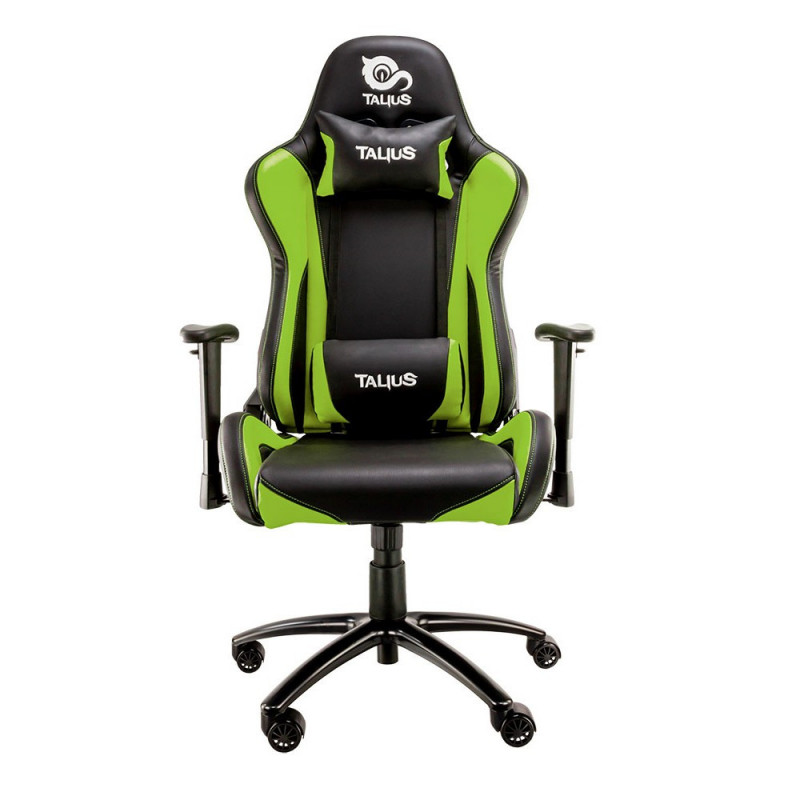 Silla Gaming Talius  Lizard v2  negra/verde, 2D, butterfly, base metal, ruedas 60mm, gas clase 4