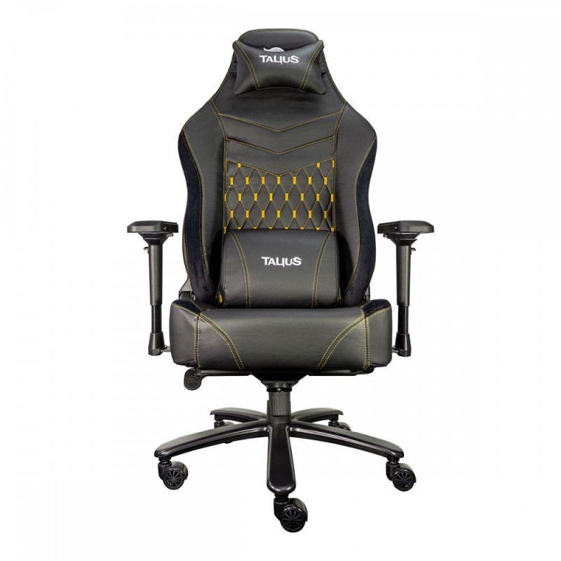 Silla Gaming Talius  Mamut  negra/amarilla 4D, Frog, base metal, ruedas nylon, hasta 170kg