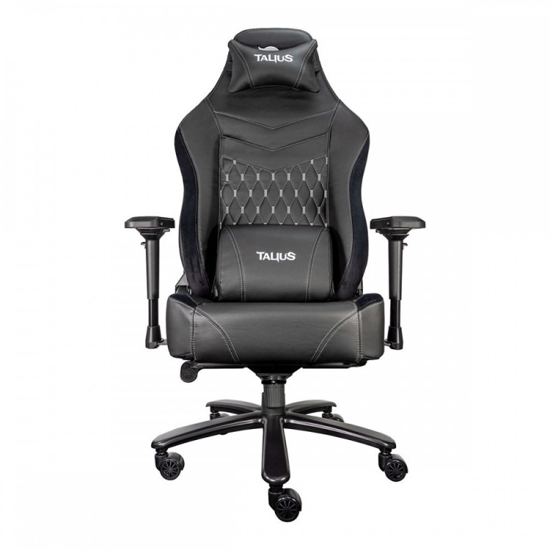 Silla Gaming Talius  Mamut  negra/gris 4D, Frog, base metal, ruedas nylon, hasta 170kg