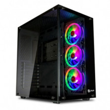 Talius caja Atx gaming Cronos black RGB cristal templado USB 3.0