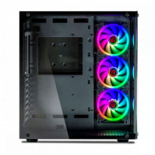 Talius caja Atx gaming Cronos black RGB cristal templado USB 3.0