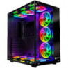 Talius caja Atx gaming Cronos black RGB cristal templado USB 3.0