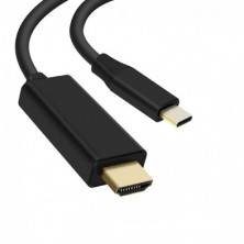 Cable USB Tipo-C a HDMI 1,8M Negro