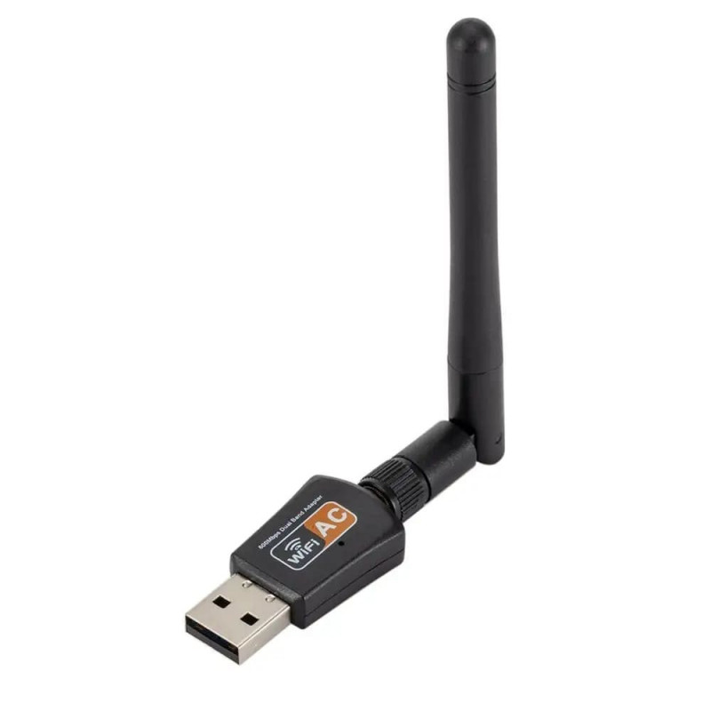 Adaptador USB WiFi de doble banda 600Mbps 2,4 + 5GHz tarjeta de red inalámbrica WiFi 802,11ac con Antena