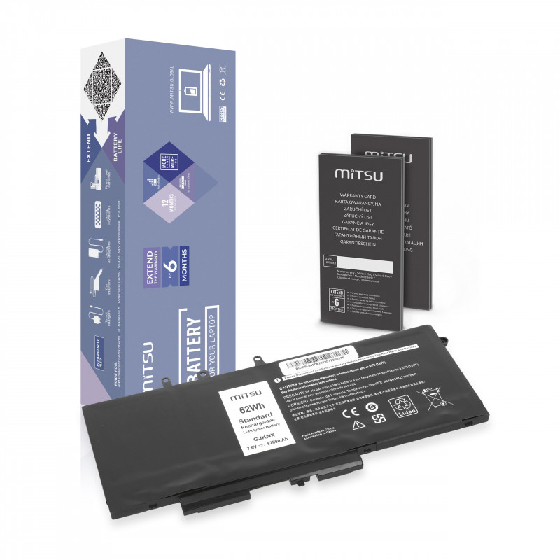 Mitsu Batería para Dell Latitude 5490, 5590 / 7.6V (7.4V) 8200 mAh