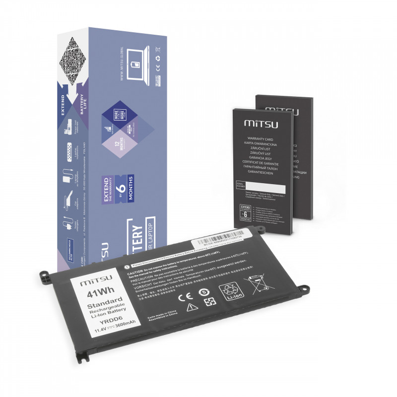 Mitsu Batería para Dell Inspiron 14 5481, 5590 / 11.4V 3600 mAh