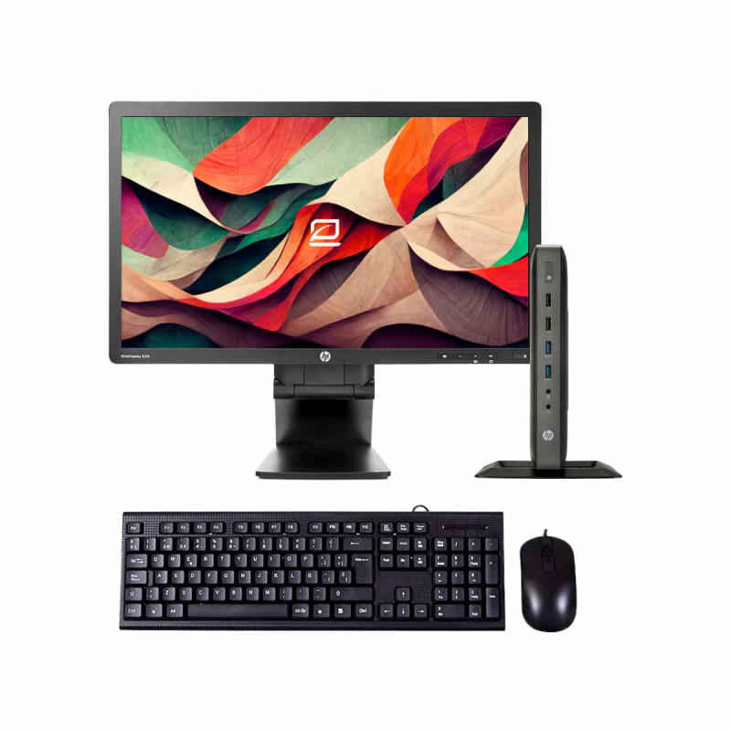 Pack HP Sobremesa Mini AMD + Monitor 23" + Teclado y ratón PCCase, WiFi