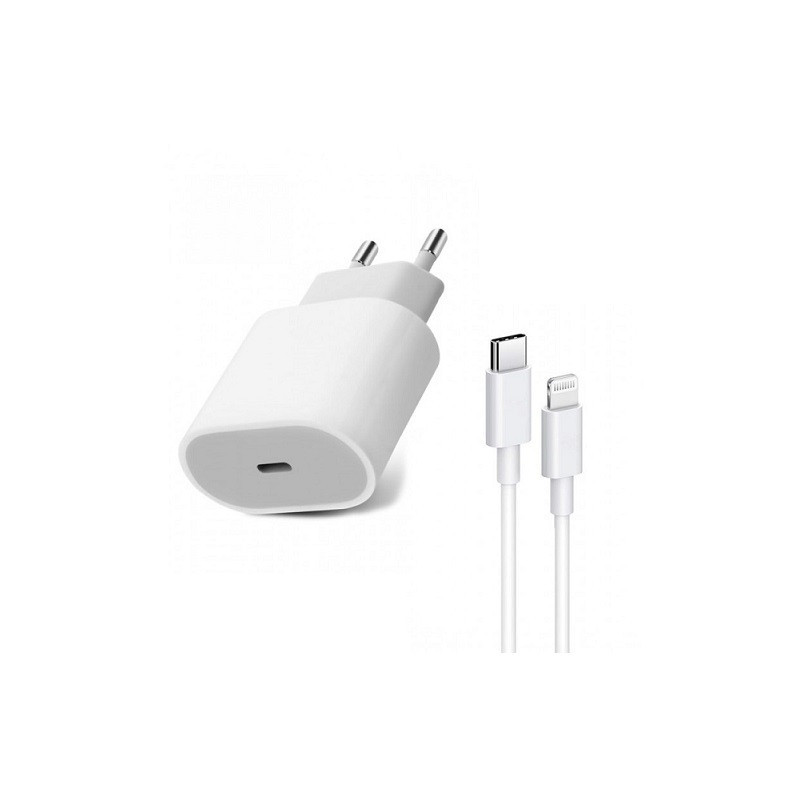 Cargador Iphone 12 + Cable 20W Móvil USB C, USB C 3.0 a Lightning Iphone Carga Rápida