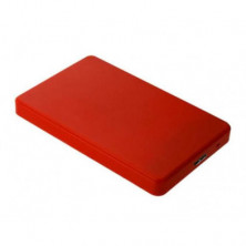 Caja Disco Duro 2.5'' USB 3.0 Rojo Carcasa Adaptador Disco Duro para HDD SSD SATA I/II/III de 7mm y 9.5mm