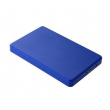 Caja Disco Duro 2.5'' Azul USB 3.0 Carcasa Adaptador Disco Duro para HDD SSD SATA I/II/III de 7mm y 9.5mm