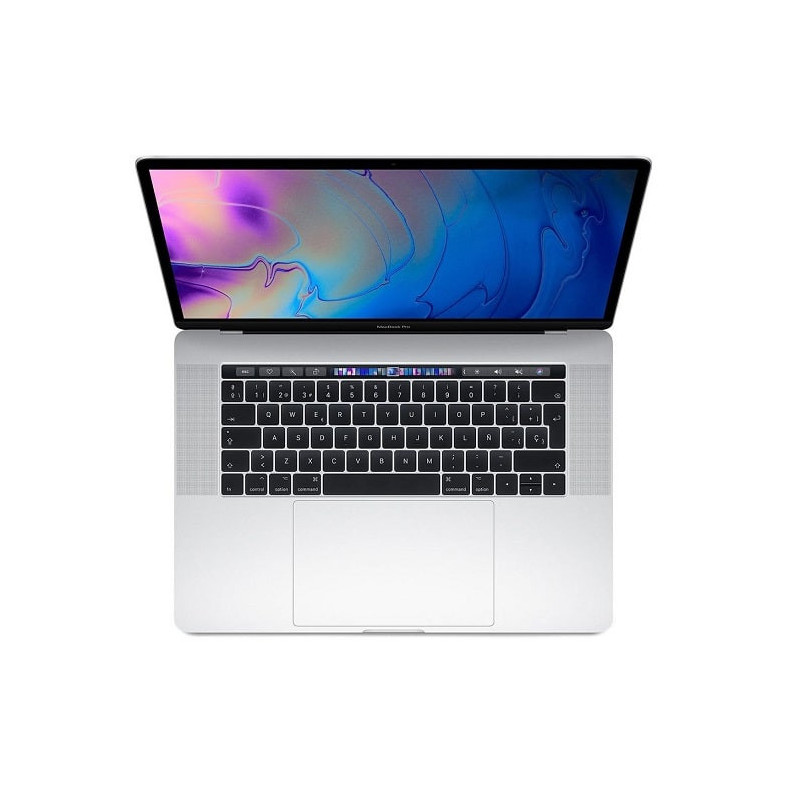 Apple MacBook Pro Retina 15" TouchBar, i7 4,10 GHz, 16GB, SSD 256GB, 2018, Plata, A