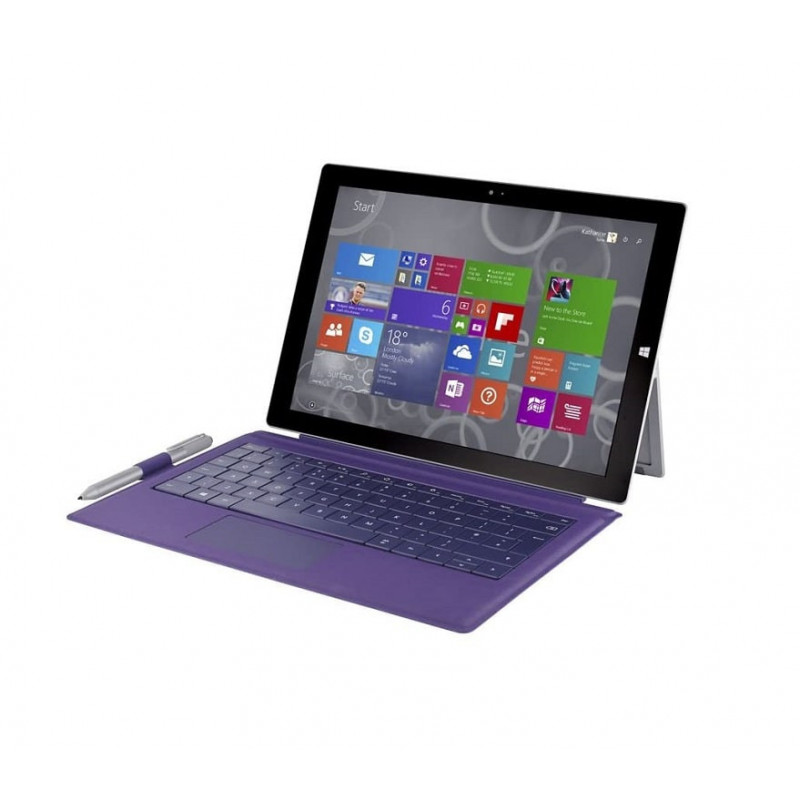 Microsoft Surface Pro 3 Táctil + Teclado Morado Original 12" i5 4300U, 8GB, SSD 256GB, QHD, A+