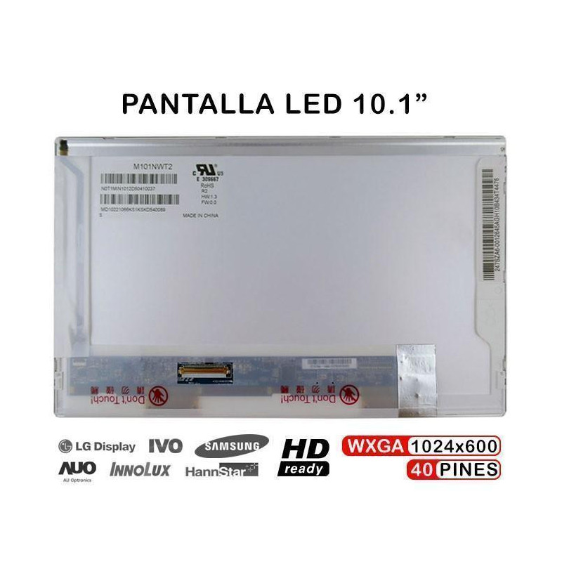 PANTALLA 10.1 PULGADAS LED CLAA101NB01 LP101WH1