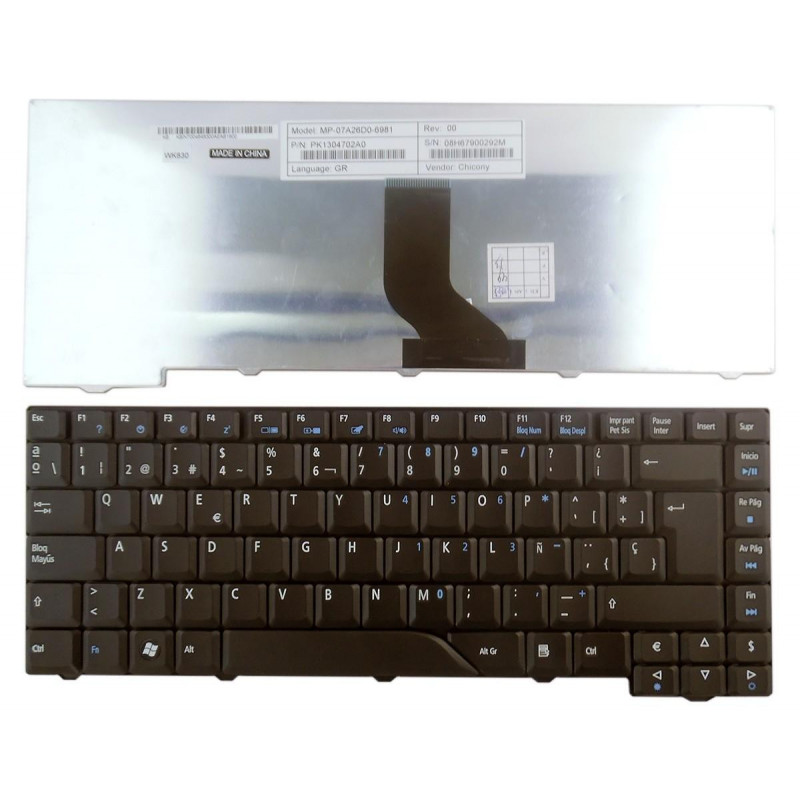 TECLADO PARA PORTÁTIL PARA ACER ASPIRE 5315 5920 5235 5320 5520 5310 5710