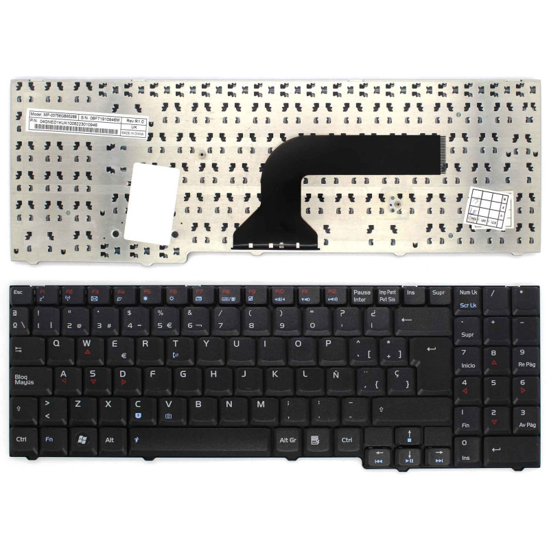 TECLADO ASUS M50 M50V M70 M70V G50 G50V G70 G70V F7 X55 X57 X70 X71 SERIES