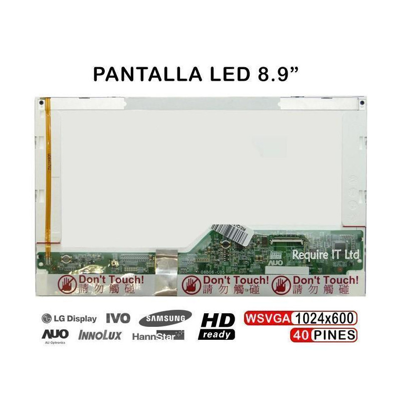 PANTALLA LED DE 8.9" PARA PORTÁTIL ACER ASPIRE ONE ZG5 A150 AO150 B089AW01 B089SW01